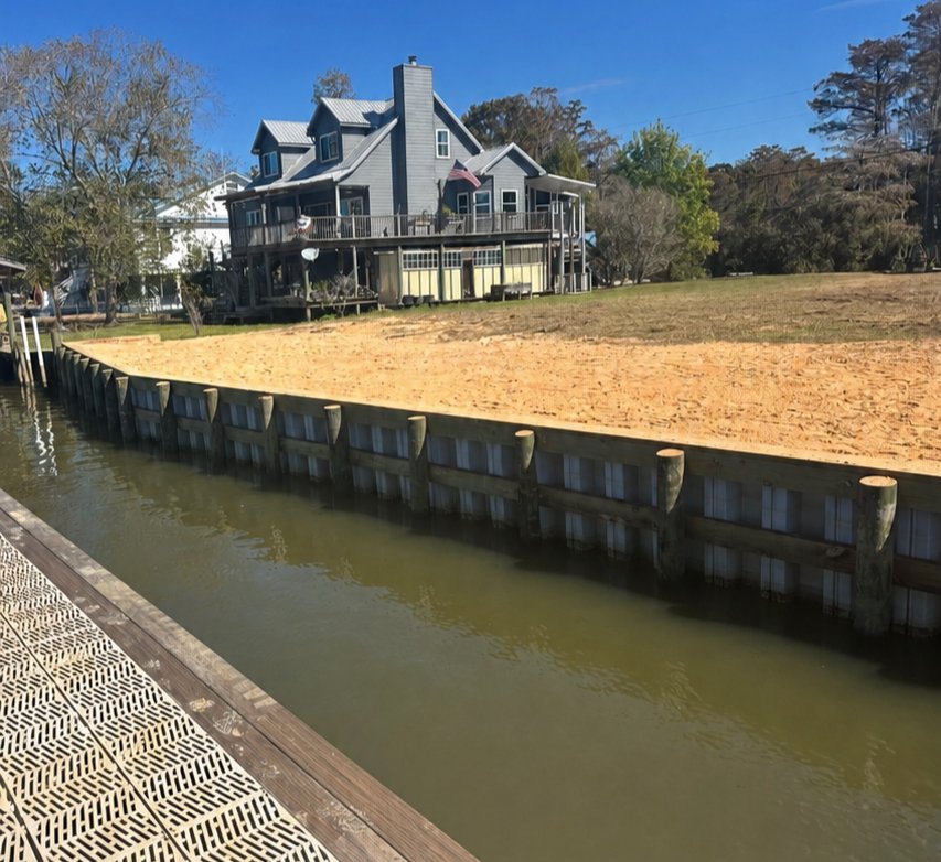 Close detail of marine construction craftsmanship