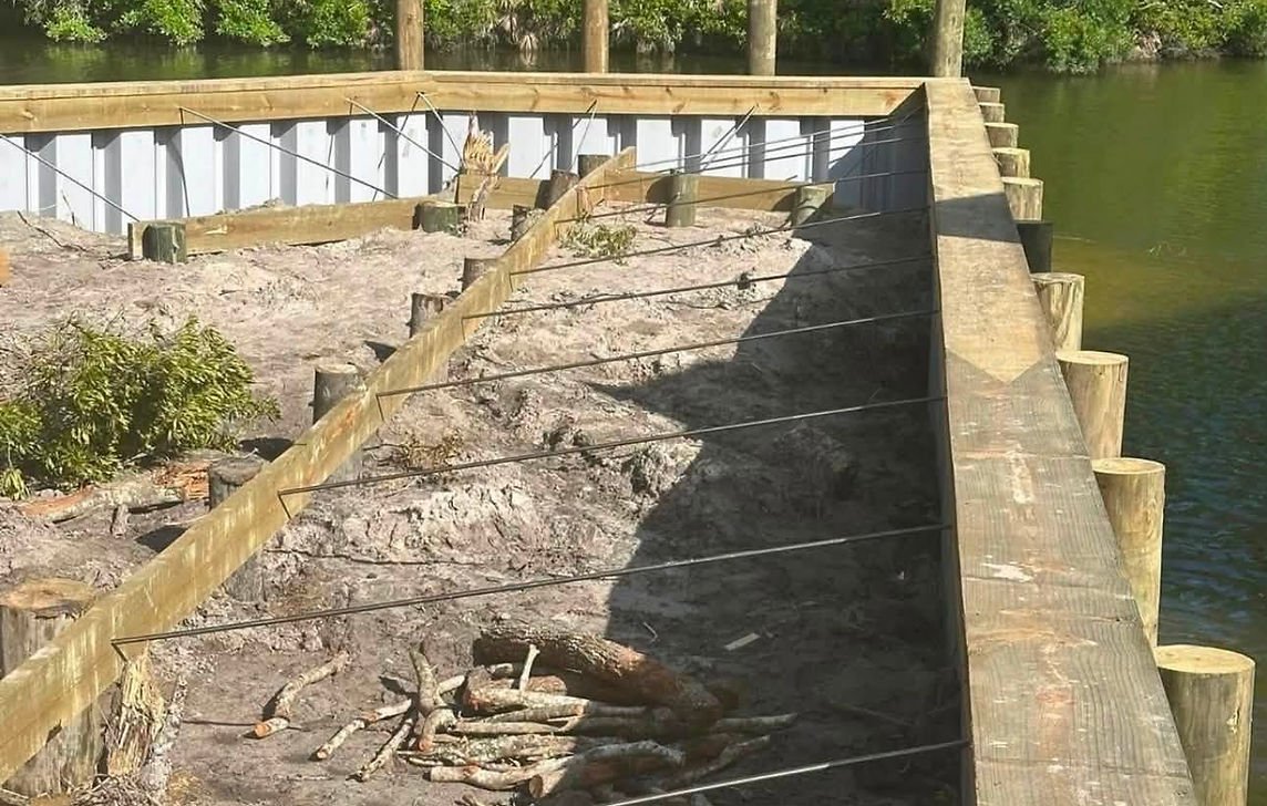 Finished dock and waterfront structure